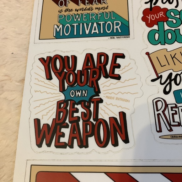 2 bookish sticker sheets & Habit tracker notepad -Owlcrate items - Picture 9 of 14